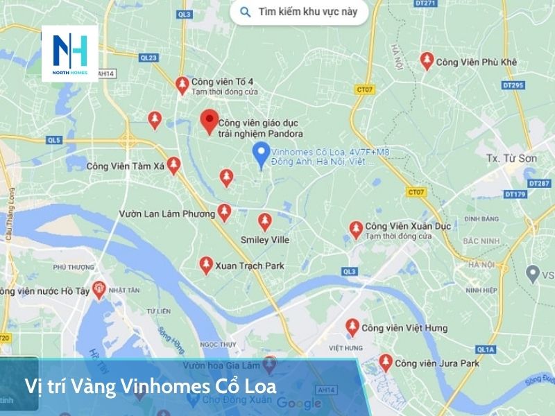 Vị trí Vinhomes Cổ Loa