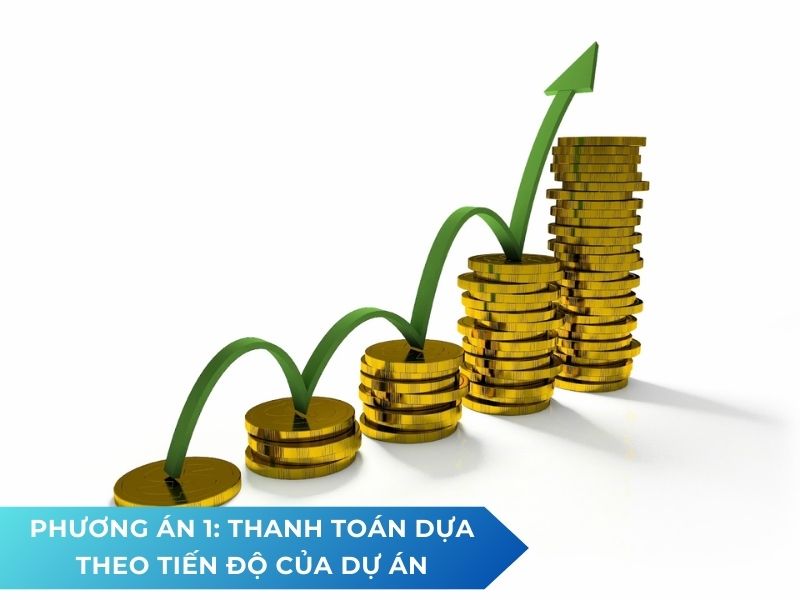 Phương án 1: Thanh toán dựa theo tiến độ của dự án