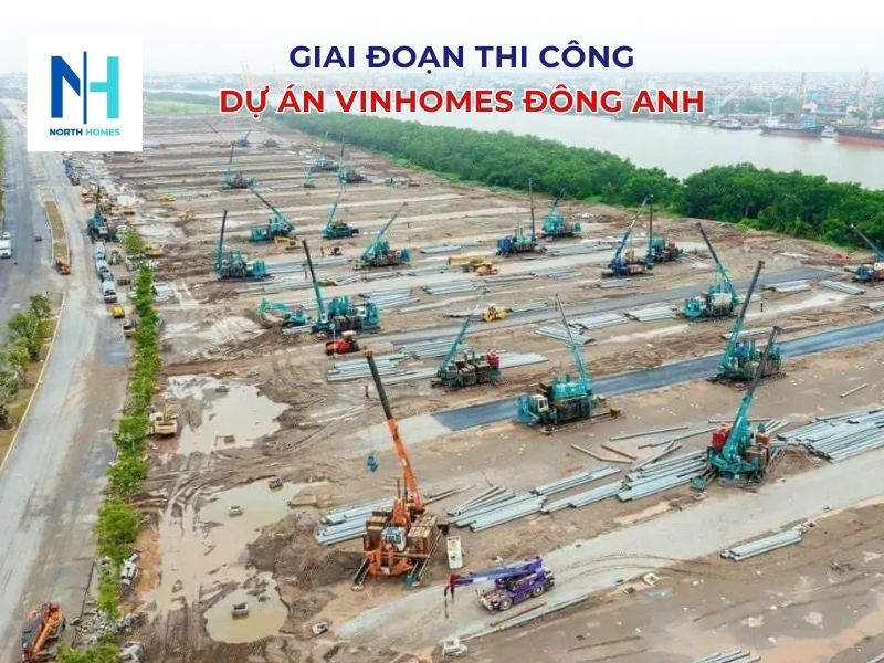 Dự án Vinhomes Đông Anh đang thi công