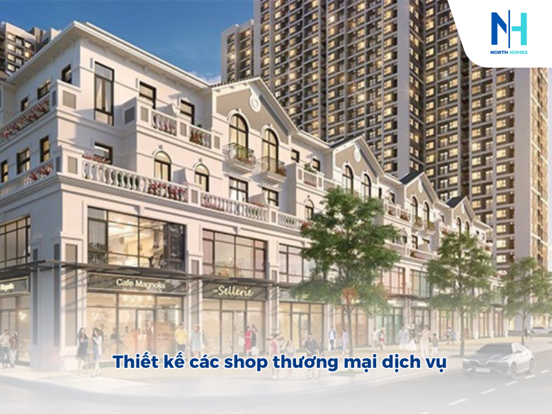 Thiết kế các shop thương mại dịch vụ
