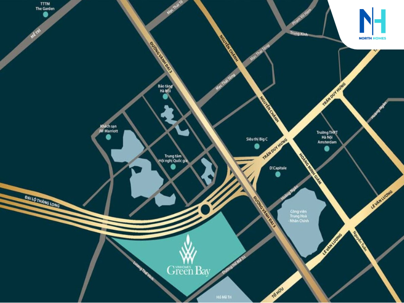 Vị trí đắc địa Vinhomes Green Bay