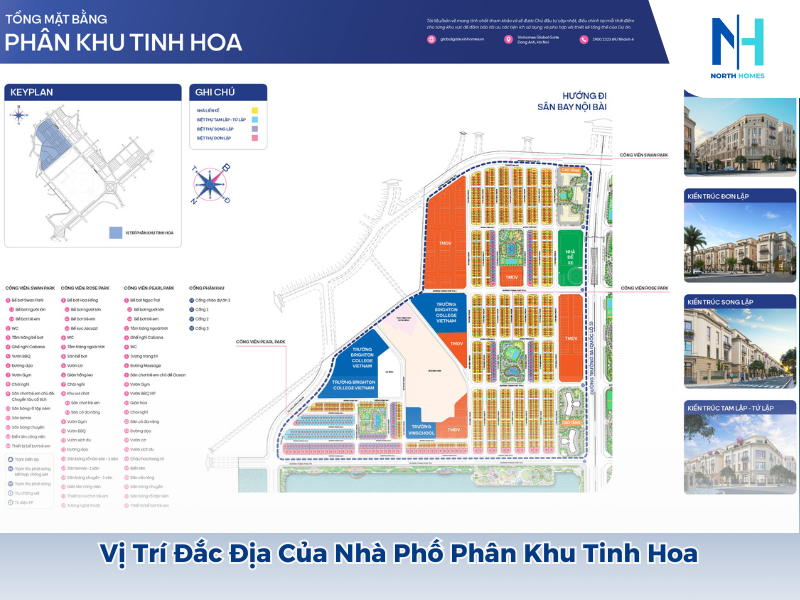 Vị Trí Đắc Địa Của Nhà Phố Phân Khu Tinh Hoa