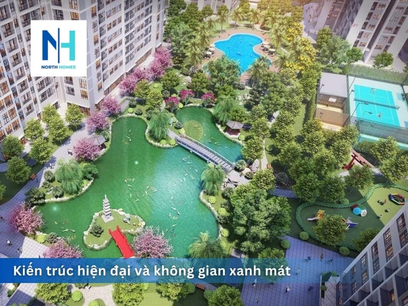 Kiến trúc hiện đại và không gian xanh mát