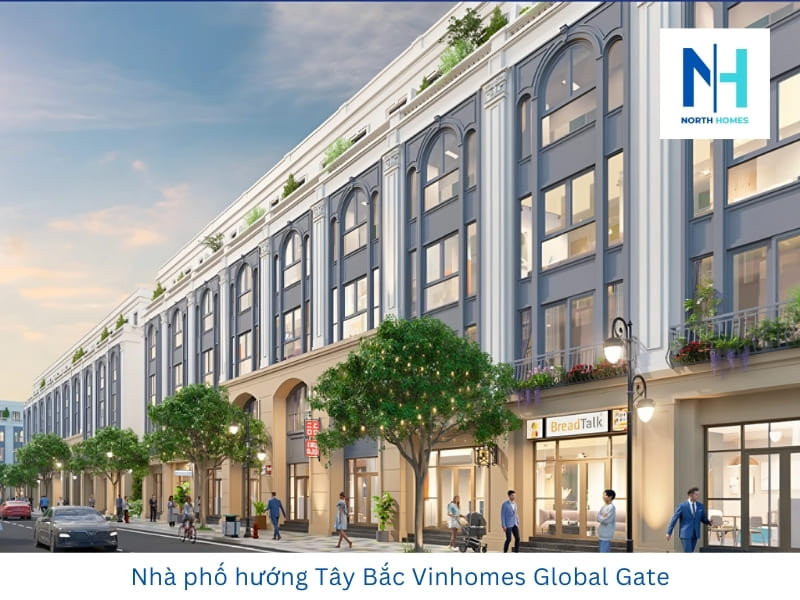 Nhà phố hướng Tây Bắc Vinhomes Global Gate 