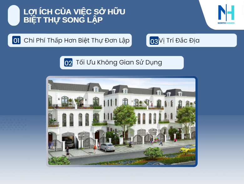 Lợi ích của việc sở hữu biệt thự song lập