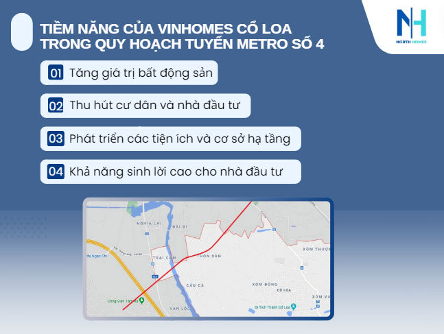 Tiềm năng của Vinhomes Cổ Loa trong quy hoạch tuyến Metro số 4