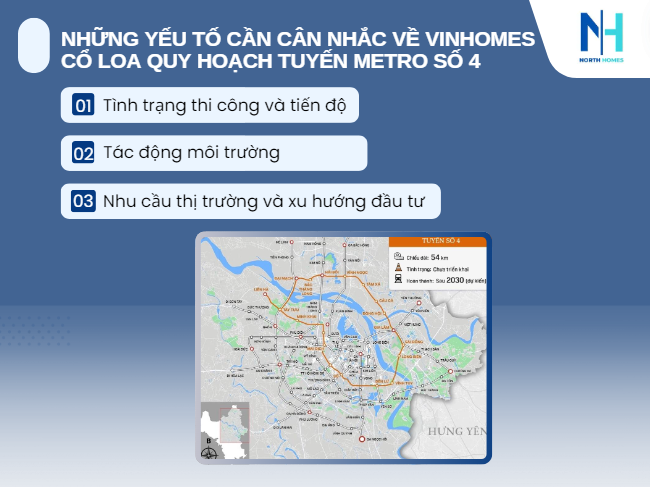 Những yếu tố cần cân nhắc về Vinhomes Cổ Loa quy hoạch tuyến Metro số 4