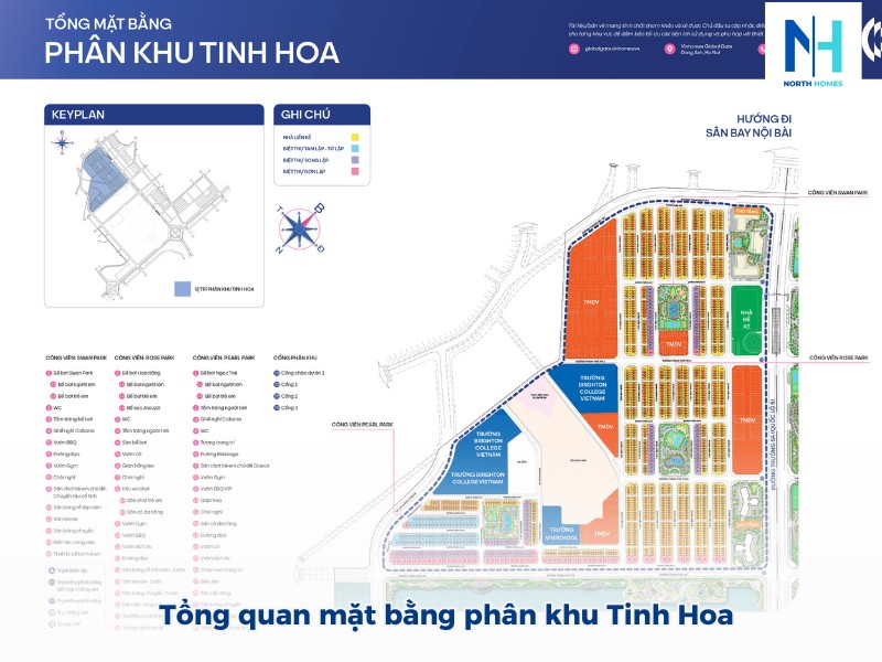 Tổng quan mặt bằng phân khu Tinh Hoa
