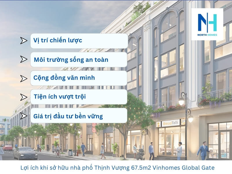 Lợi ích khi sở hữu nhà phố Thịnh Vượng