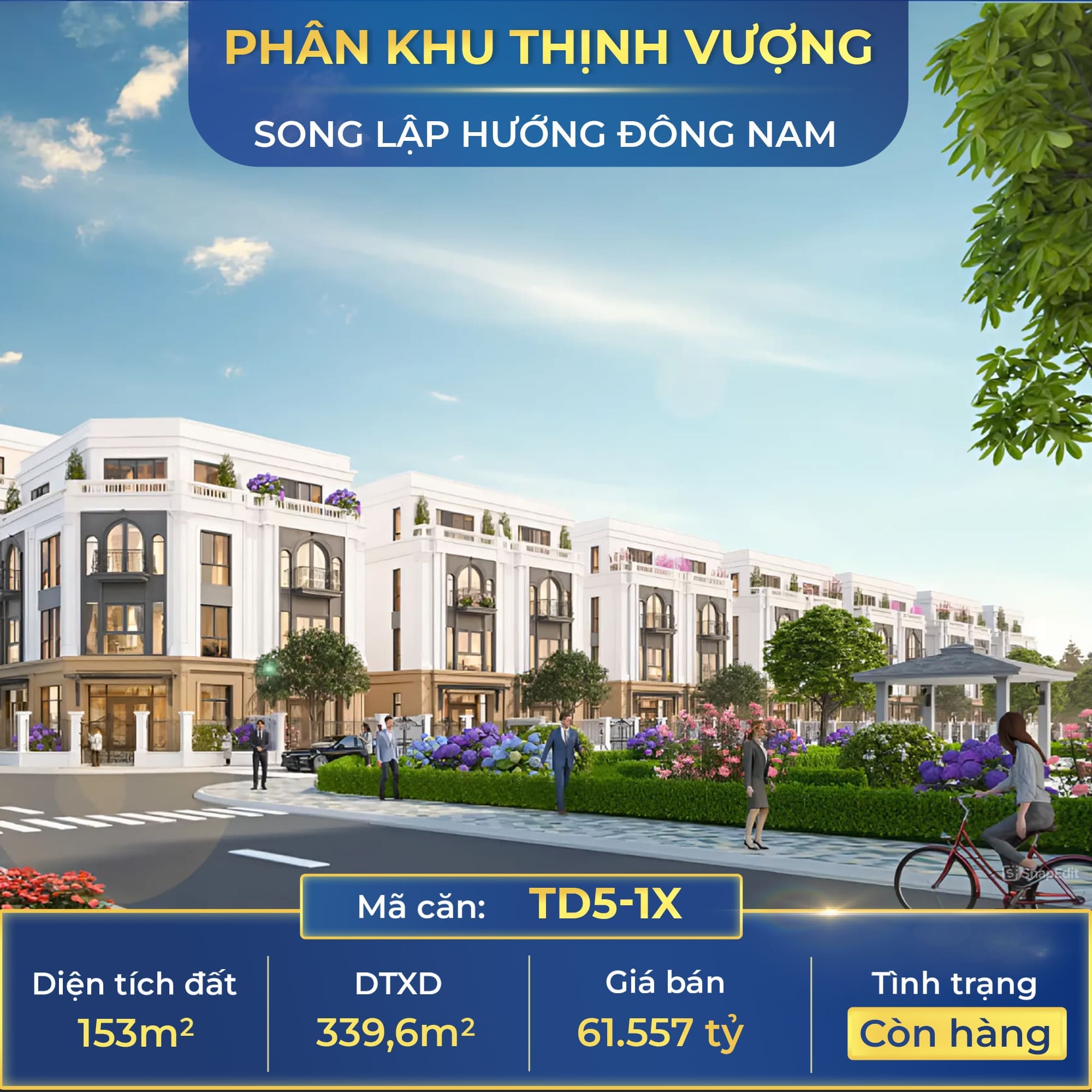 Thông tin giá nhà song lập